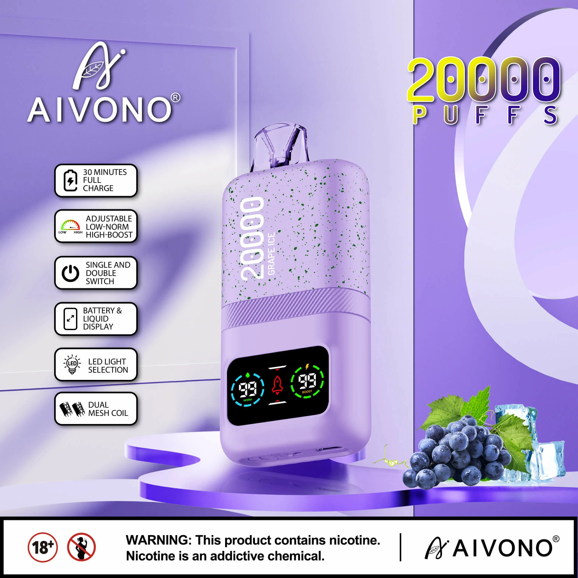 AIVONO 20000 puffs AIM MAGIC Disposable Vape