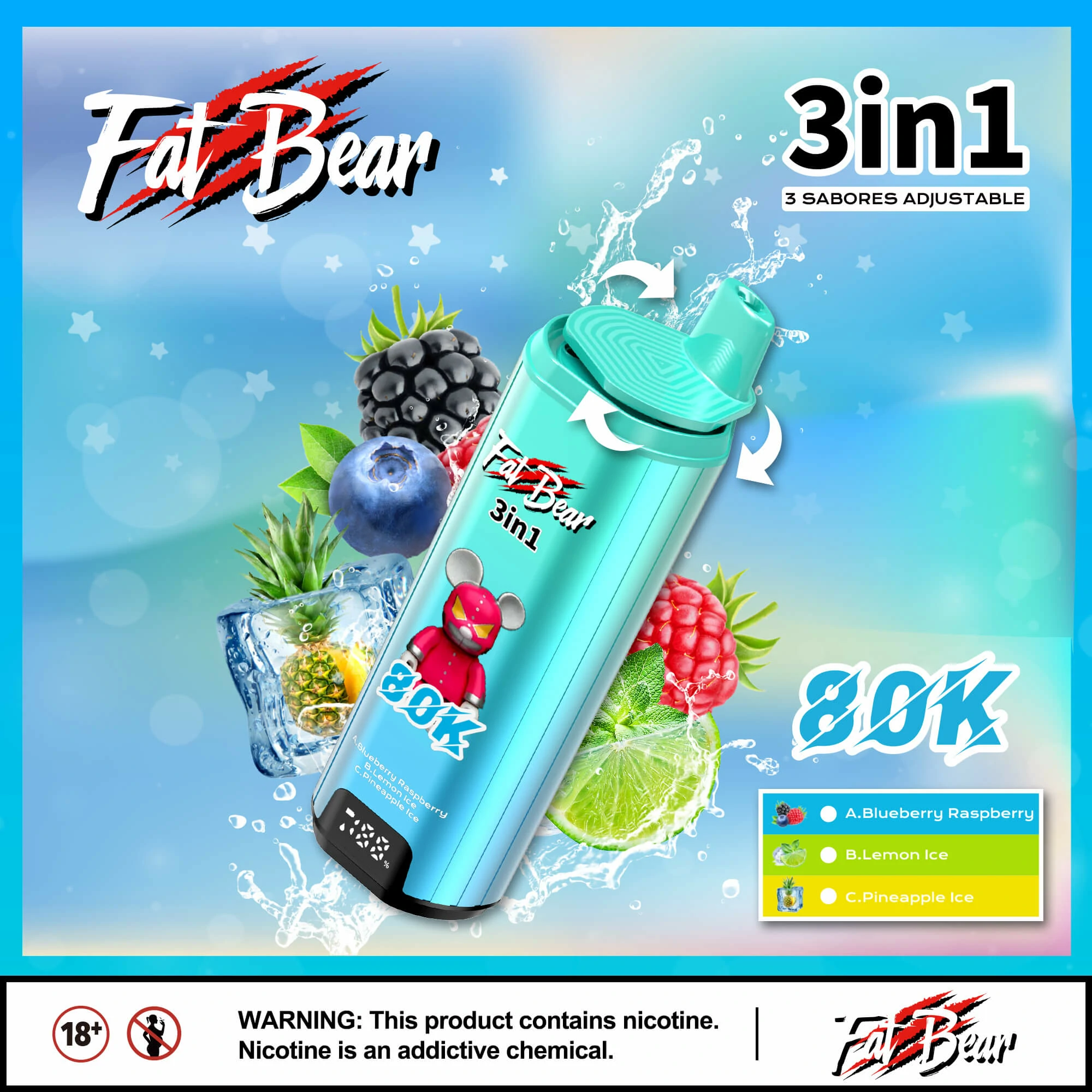 AIVONO 80000 puffs AIM FAT BEAR Disposable Vape