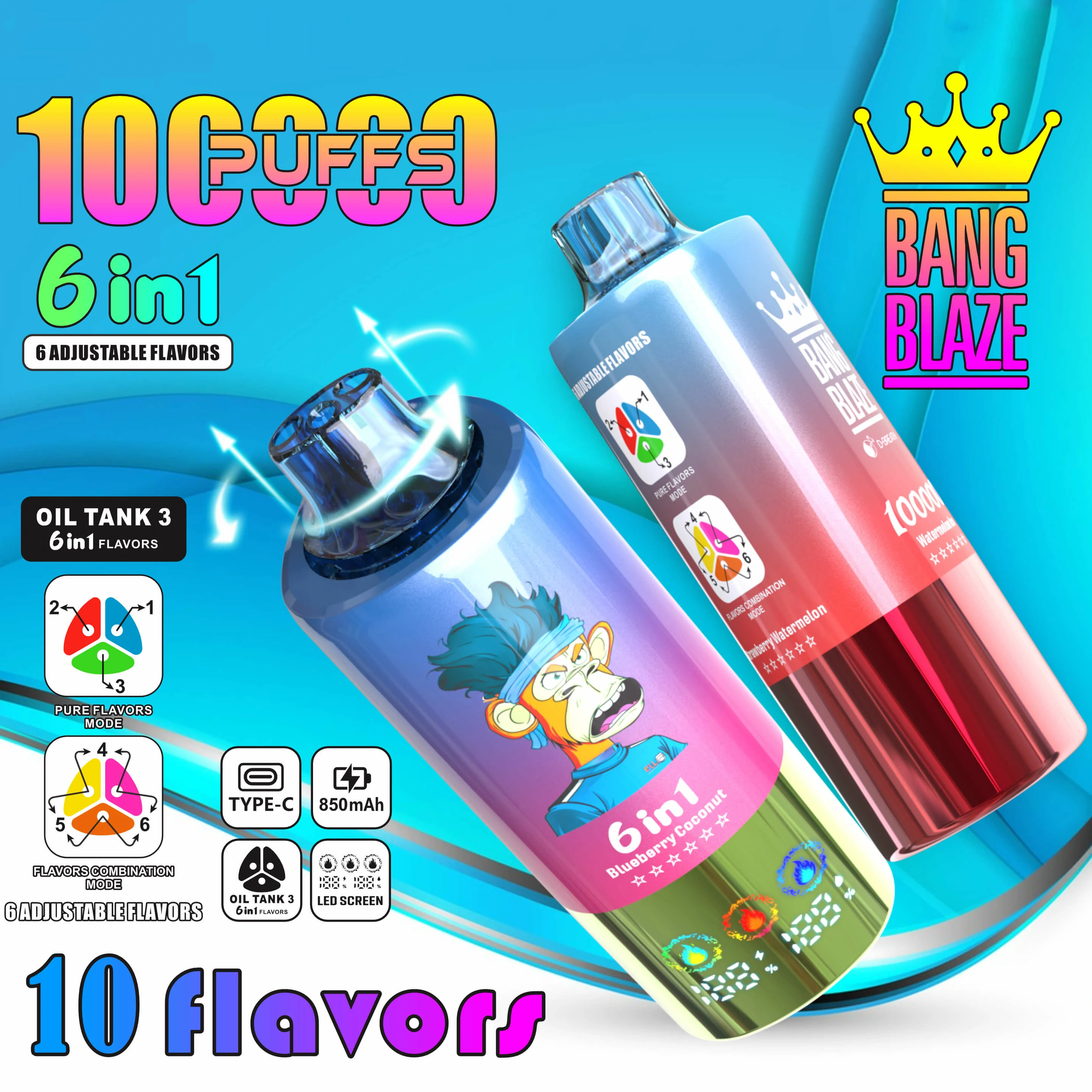 Bang 100000 puffs Blaze 6-in-1 Disposable Vape