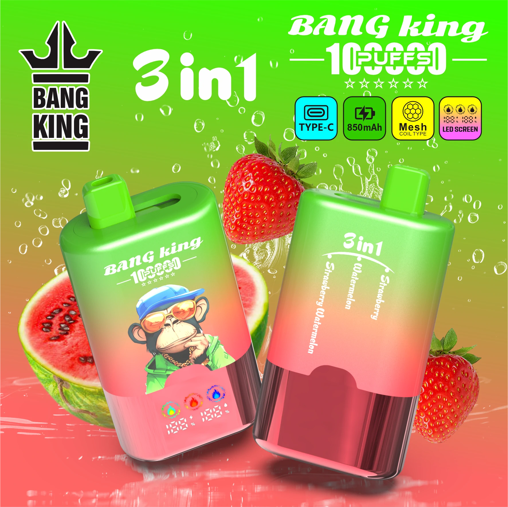 Bang 100000 puffs king 3-in-1 Disposable Vape
