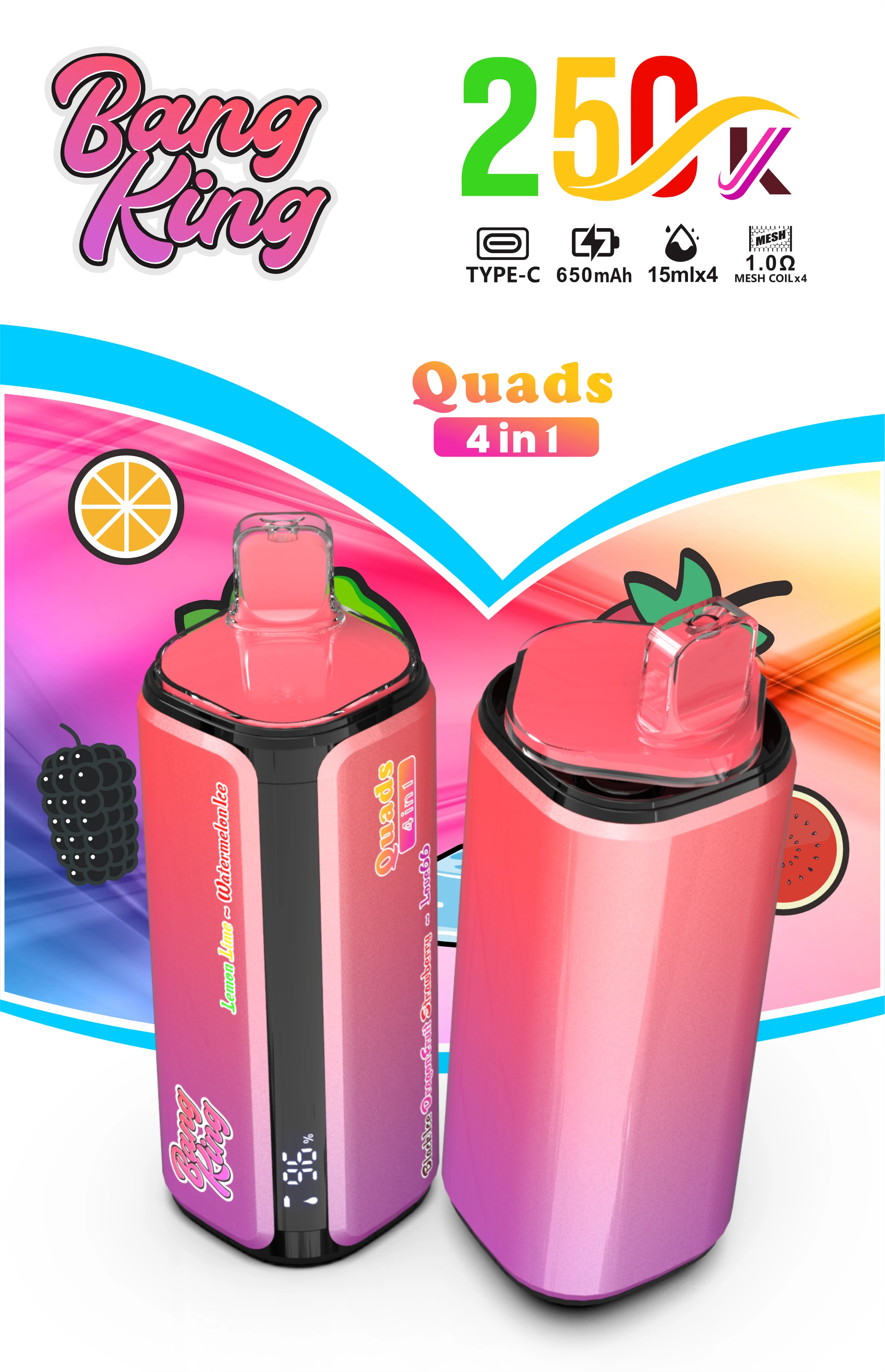 Bang 250000 puffs KING Quads 4-in-1 Disposable Vape