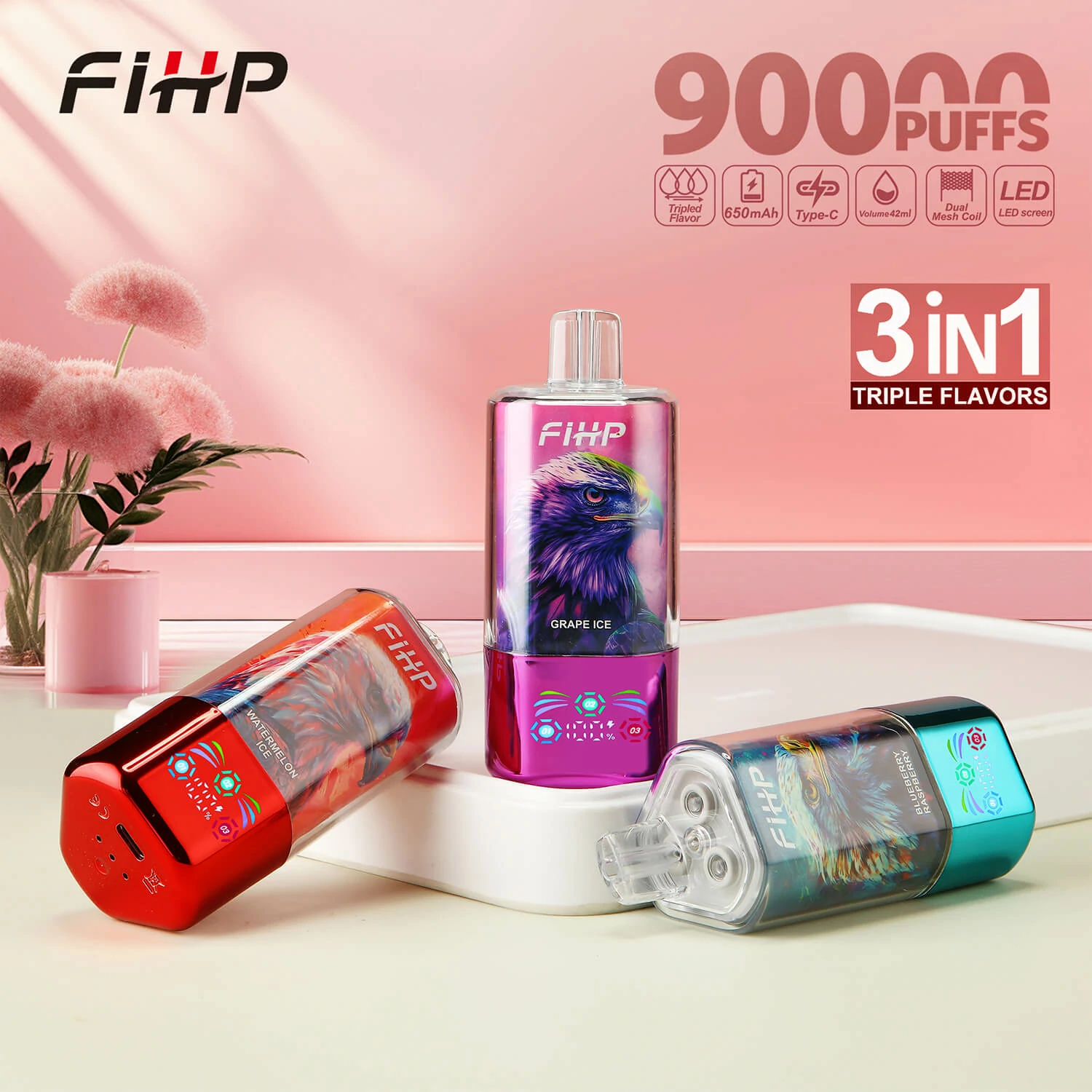 FIHP 90000 puffs 3-in-1 Disposable Vape