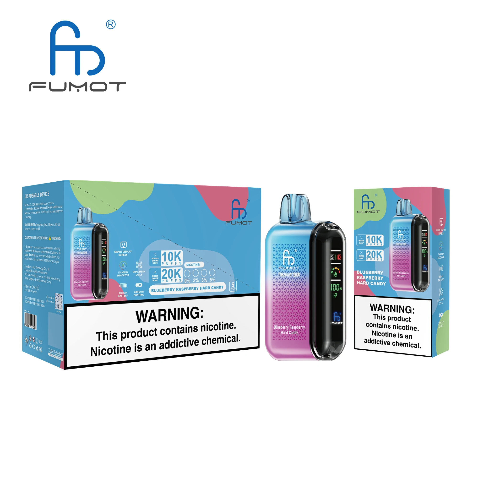 Fumot 20000 puffs Tornado Disposable Vape
