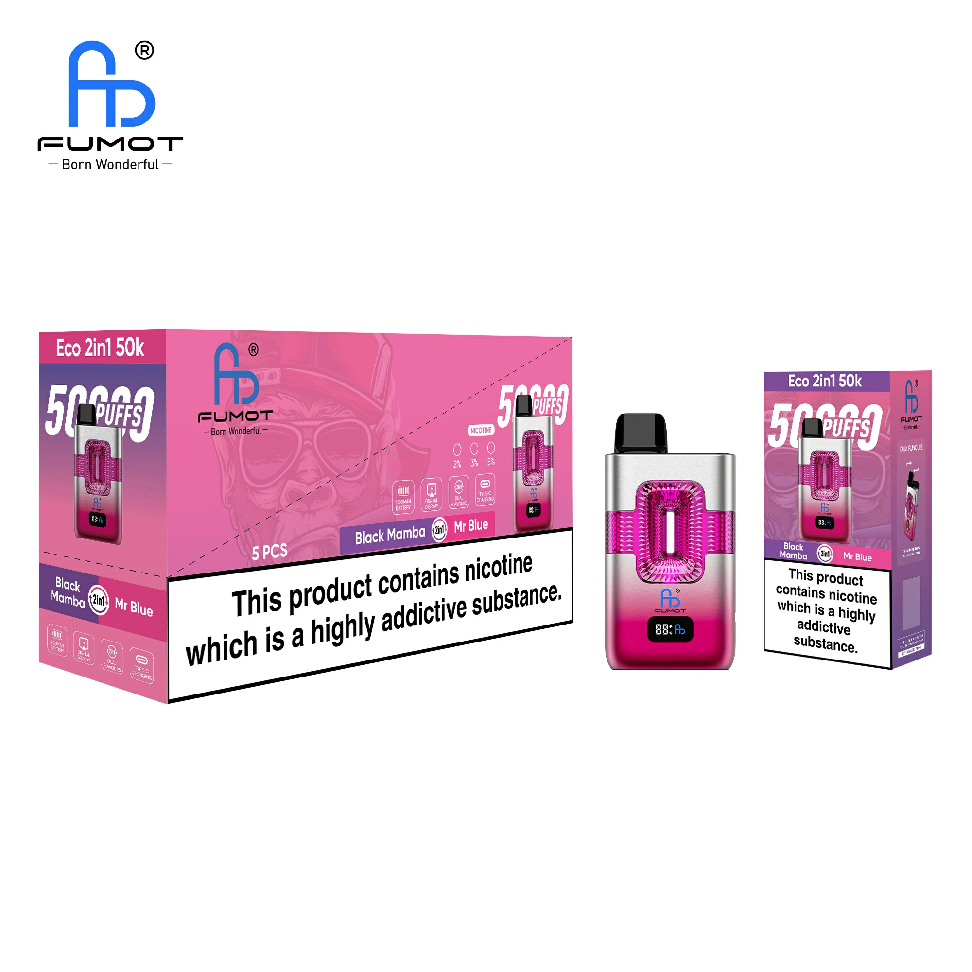 Fumot 50000 puffs 2-in-1 Disposable Vape
