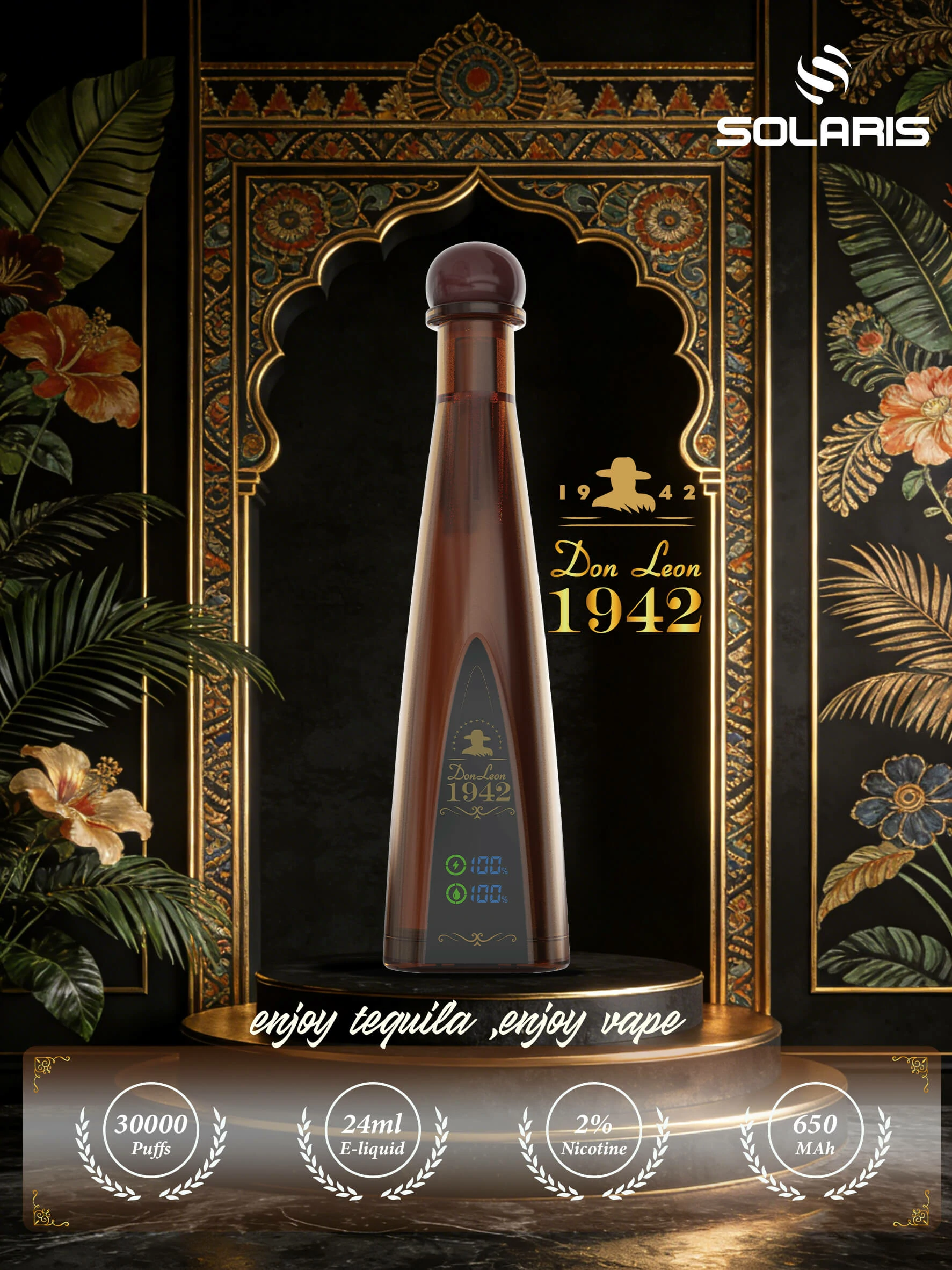 Humo 30000 puffs Solaris Tequila Don Leon 1942 Disposable Vape