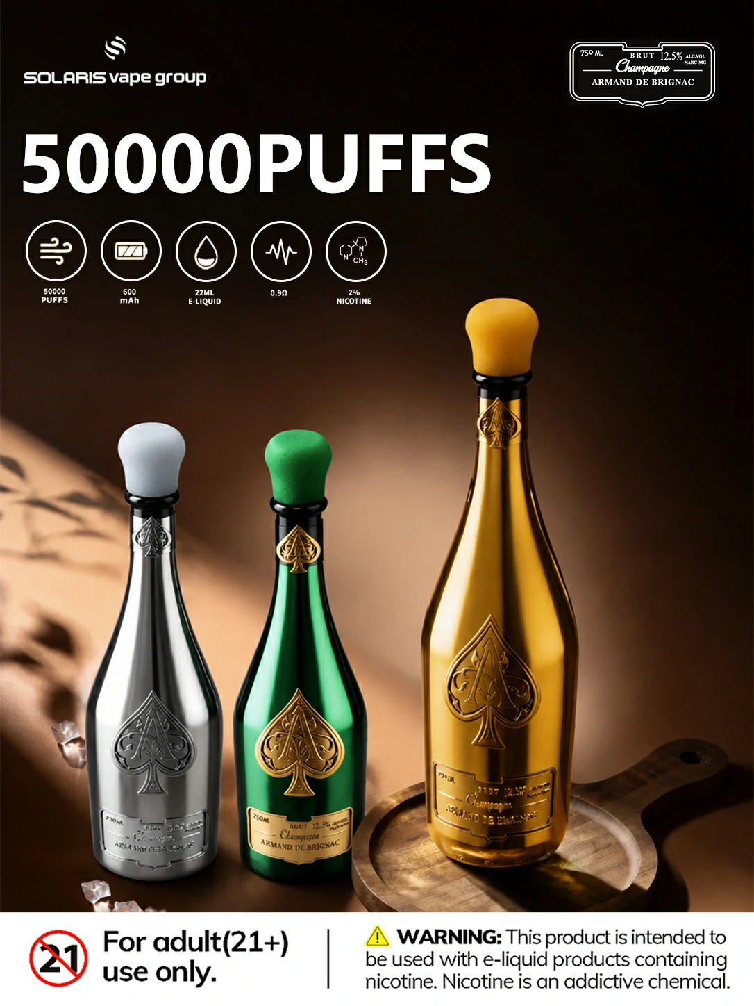Humo 50000 puffs Solaris Champagne Disposable Vape