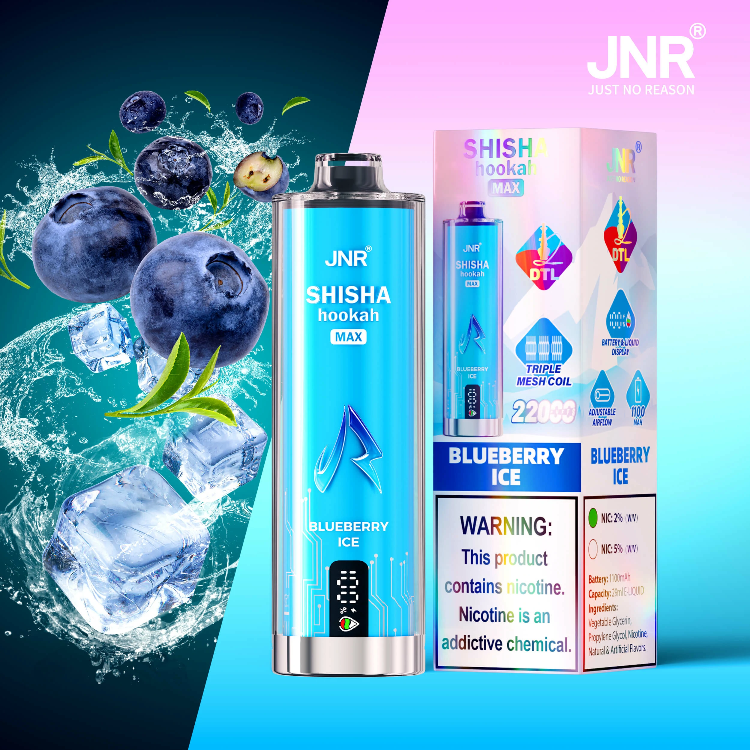 JNR 22000 puffs Shisha Disposable Vape