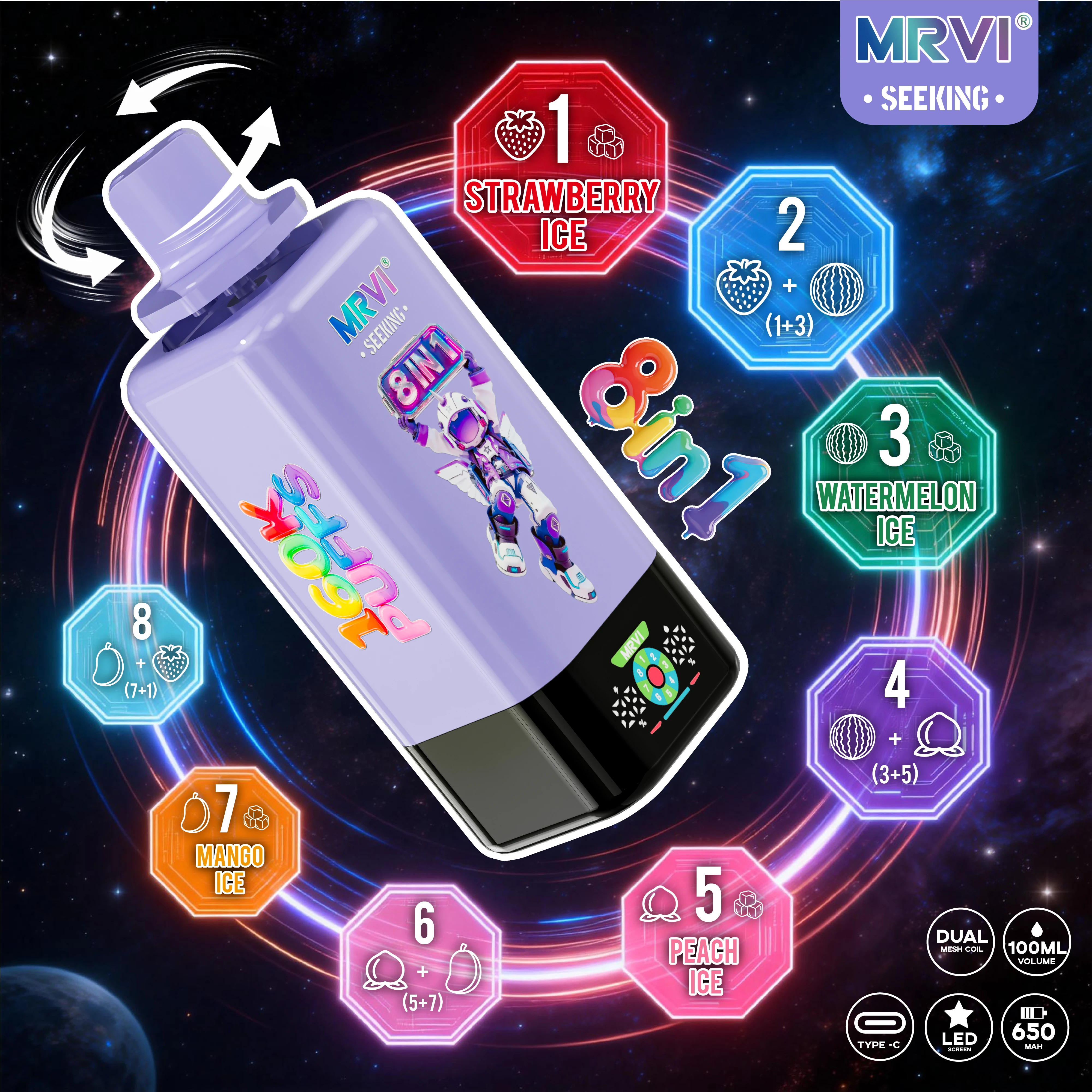 MRVI 160000 puffs 8-in-1 Disposable Vape