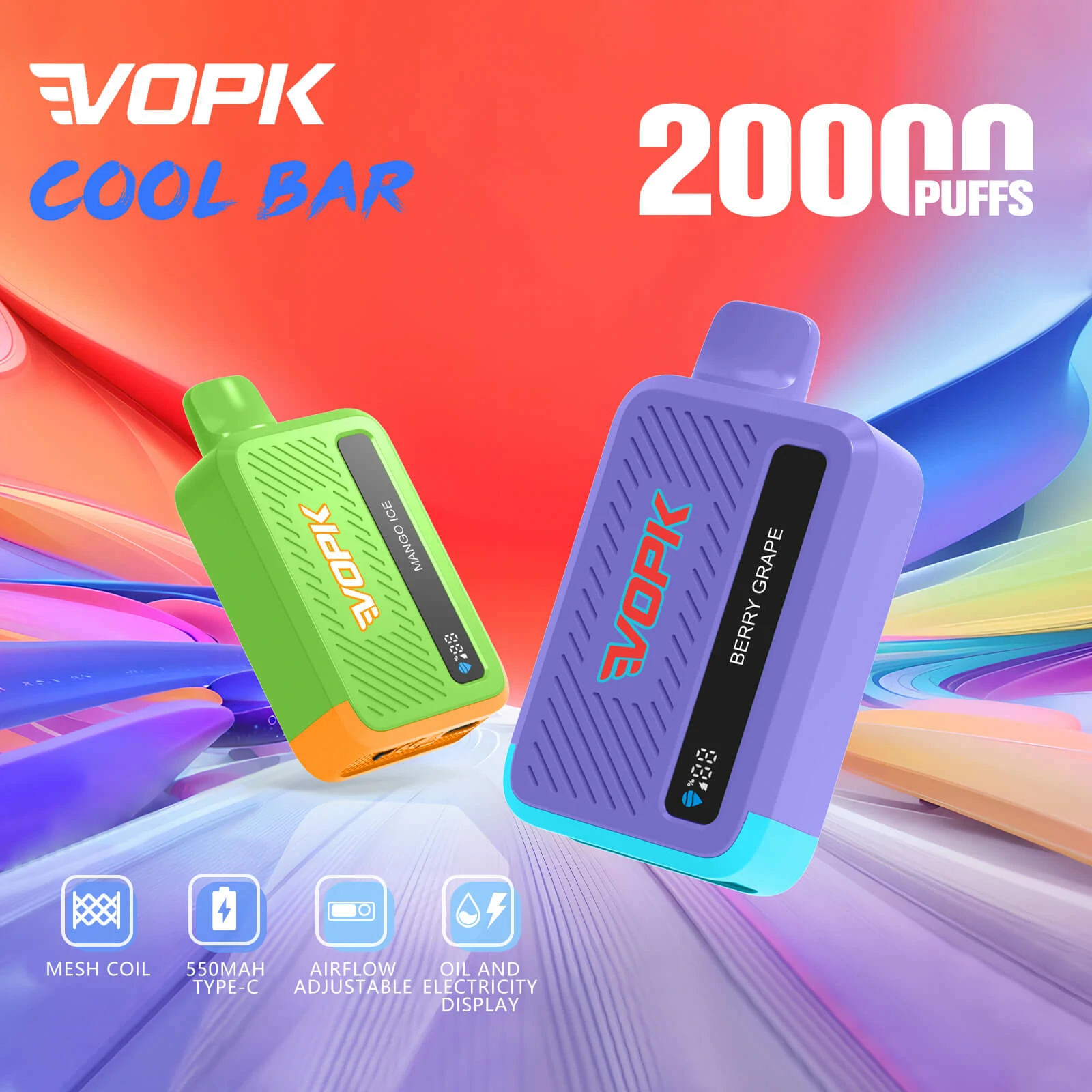 Vopk 20000 puffs cool bar Disposable Vape