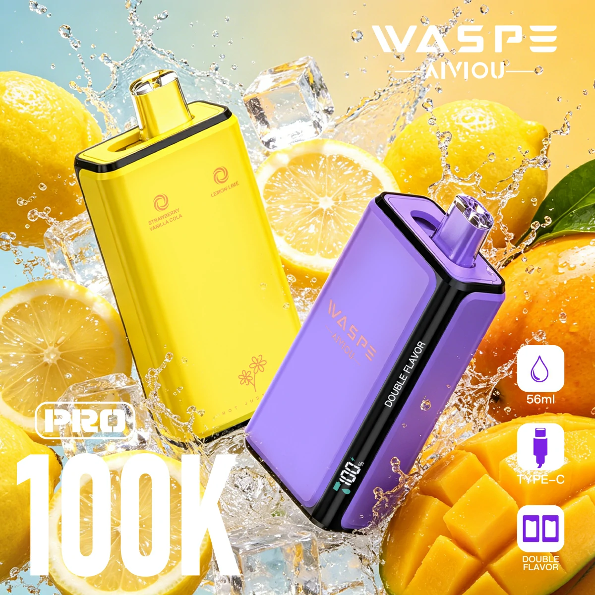 Waspe 100000 puffs Pro 2-in-1 Disposable Vape