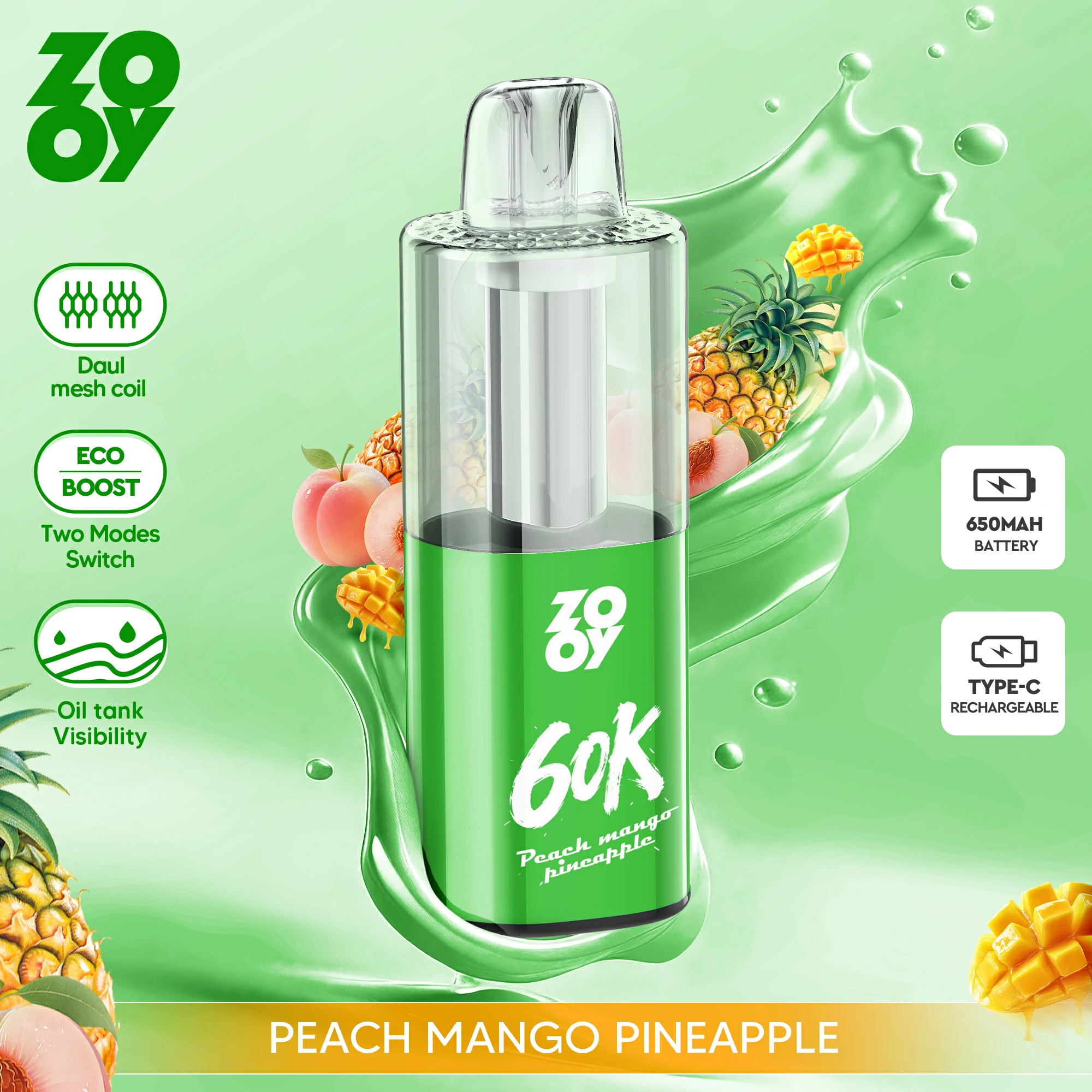Zooy 60000 puffs fizz Disposable Vape